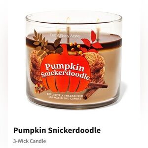 NIB Bath & Body Works “Pumpkin Snickerdoodle” 3-Wick Candle w Decorative Lid.